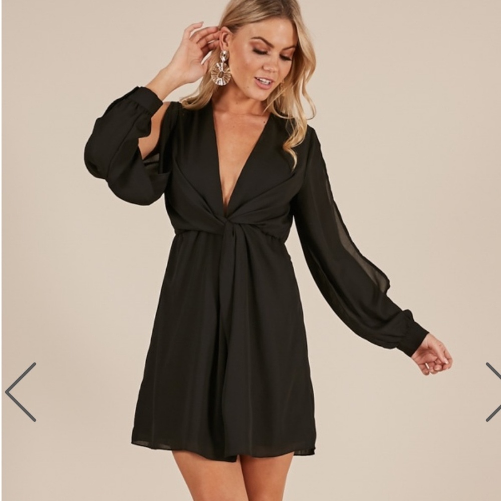Showpo All For One Black Dress